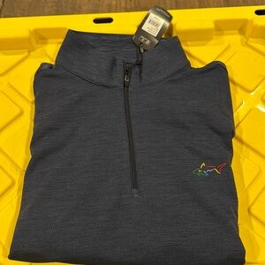 Greg Norman Rare Long Sleeve Size large L/S 1/4 – zip mock color navy blue